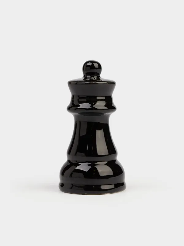 Salt and Pepper set, 9 cm, porcelain P, Black / White, Chess, Chess, image-6