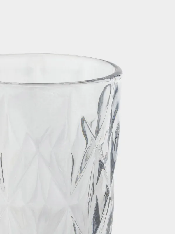 Glass, 12 cm, 340 ml, 6 pcs, glass R, gray, Rhomb color, image-3