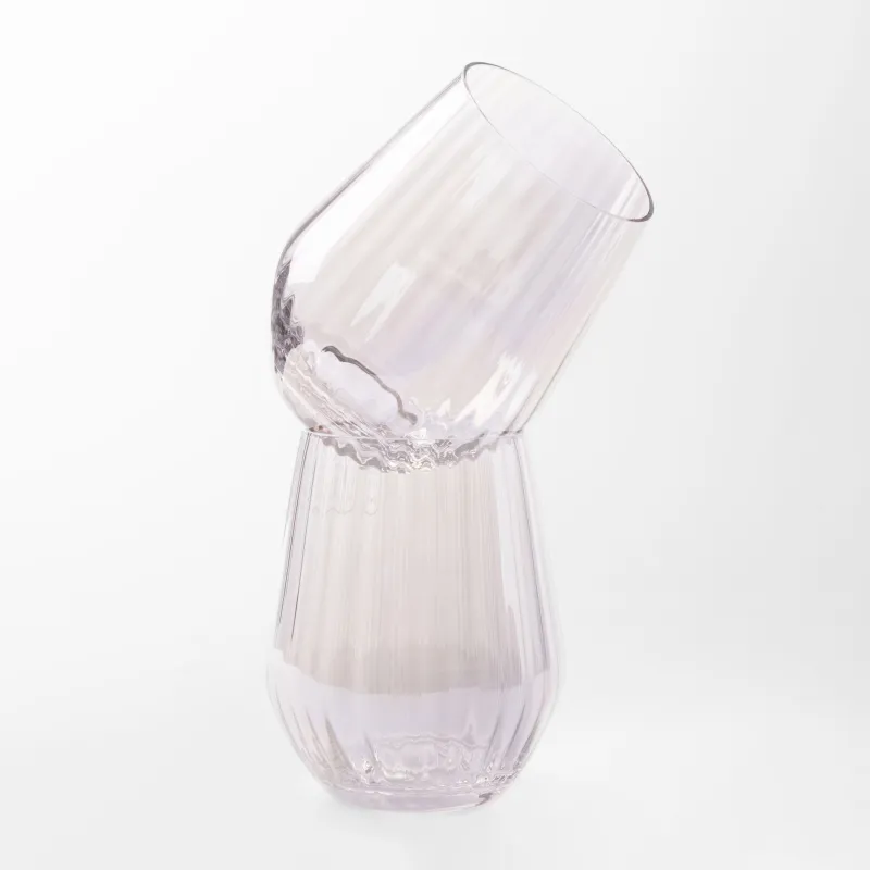 Glass, 11 cm, 450 ml, 2 pcs, glass, mother of pearl, Lombardy R polar, image-2