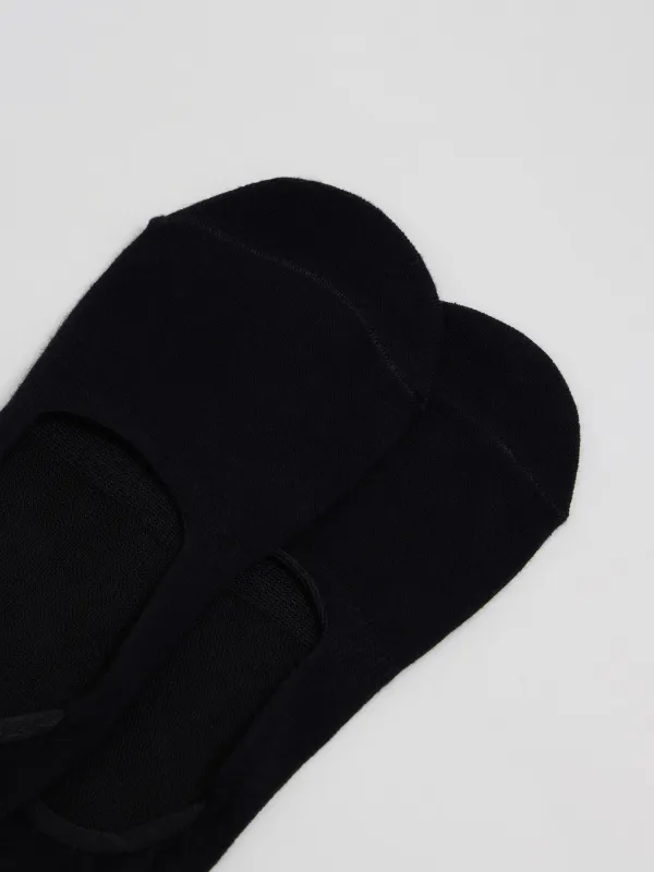 Men's track socks, Size 39-42, cotton / polyester, black, Basic, image-1