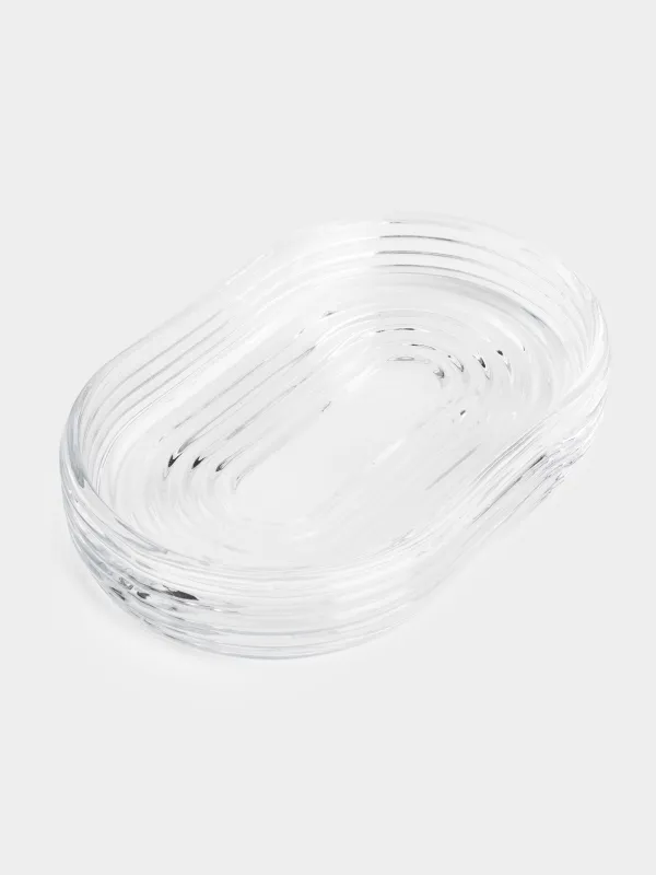 Soap dish, 13 cm, glass, oval, Benli, image-2