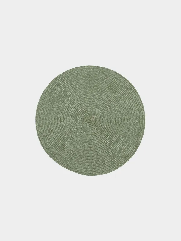 Napkin for appliances, 38 cm, polypropylene/PET, Round, Green, Circle, image-0
