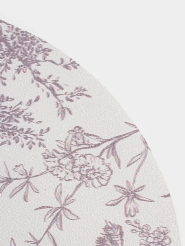 Placemat, 40 cm, PVC, round, white, Horse, Rock print, image-4