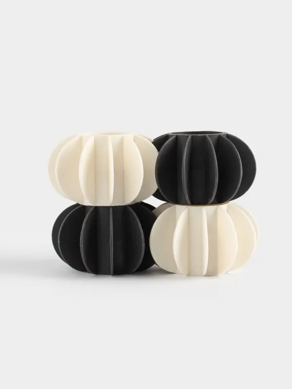 Washing ball, 6 cm, 4 pcs, rubber, white / grey, Wheel, Washing ball, image-1