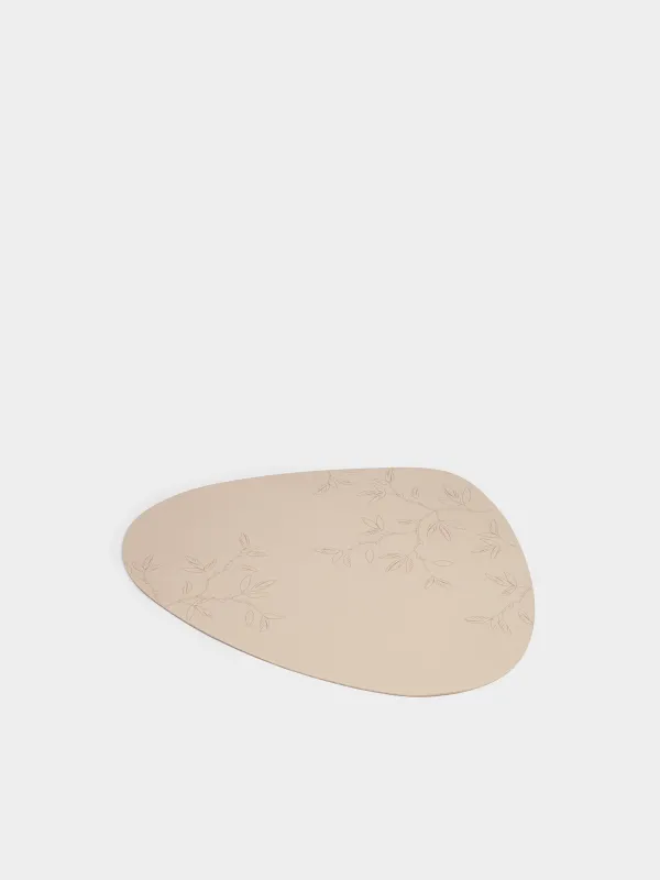 Placemat, 37x45 cm, PVC, shaped, beige, Branches, Rock press, image-1