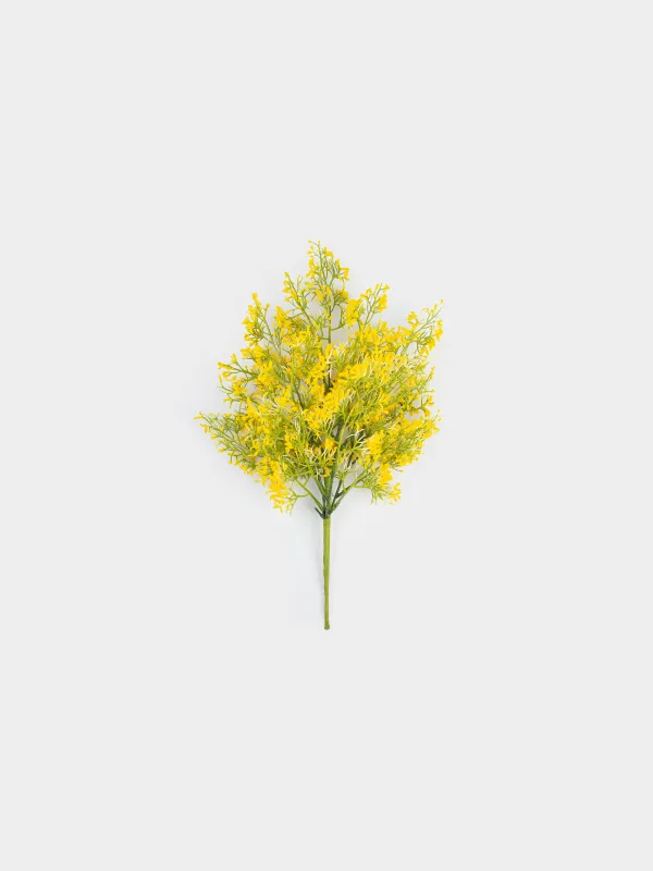 Decorative branch, 43 cm, plastic/paper, Yellow flowers, Flower garden, image-0