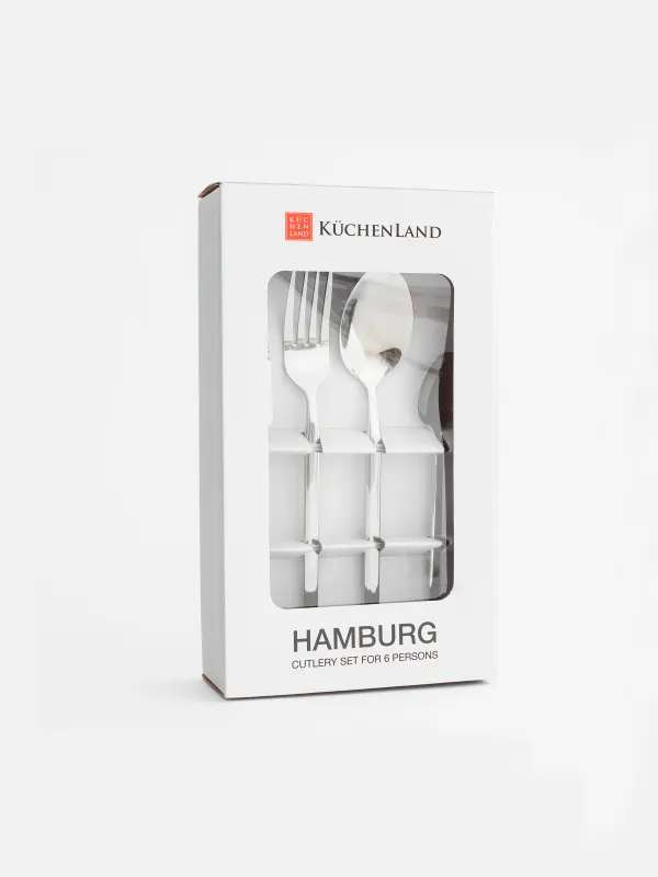 Cutlery, 6 persons, 24 items, steel, Hamburg, image-5