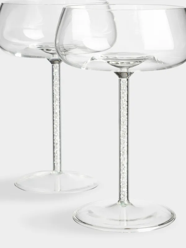 Drinking glass, 270 ml, 2 pcs, B glass / rhinestones, Sorento crystal, image-1