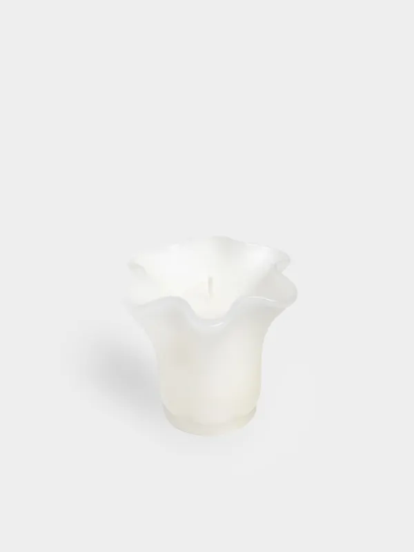 Candle, 8x9 cm, white, Shape candle, image-1