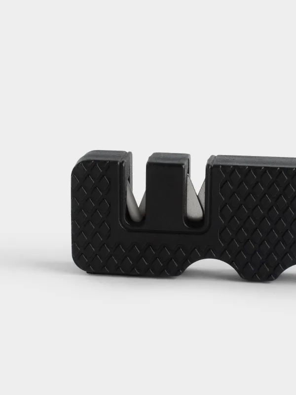 Knife sharpener, 9 cm, two stages of sharpening, black, Extra-light black, image-3