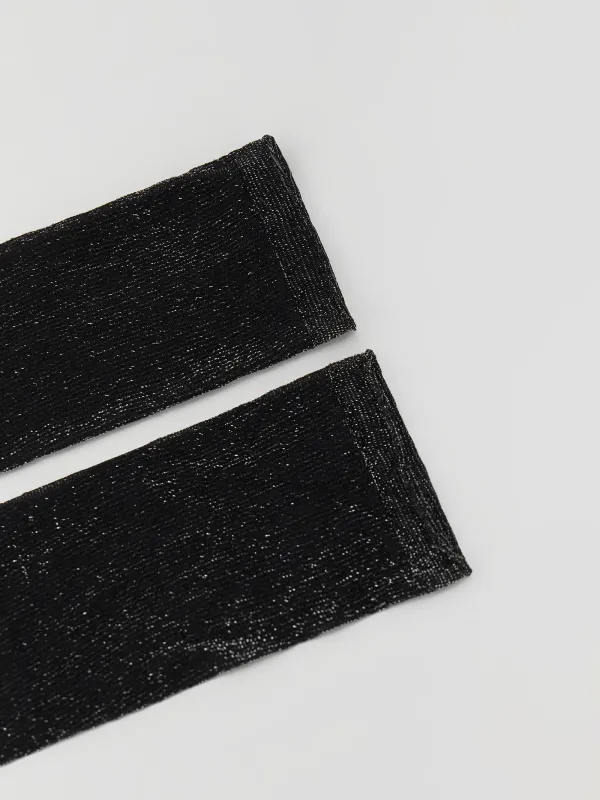 Women's socks, size 36-38, with lurex, nylon / polyester, black, Glint, image-1