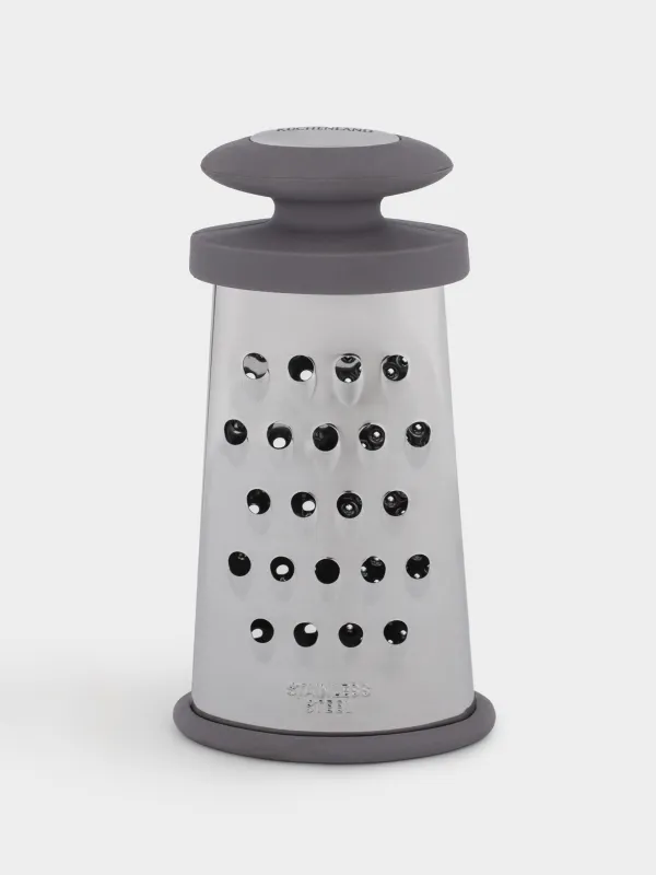 Grater, 15 cm, two-sided, steel / plastic, grey, Thin, image-1