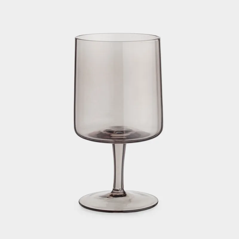 Drinking glass, 400 ml, glass, grey, Clear color