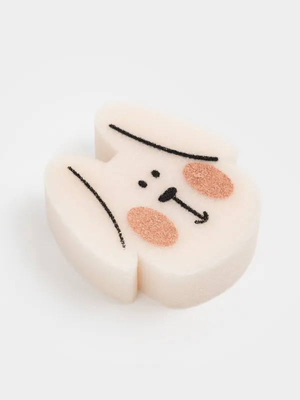 Body sponge, 12 cm, Children's, polyurethane, Beige, Rabbit, Childhood, image-2