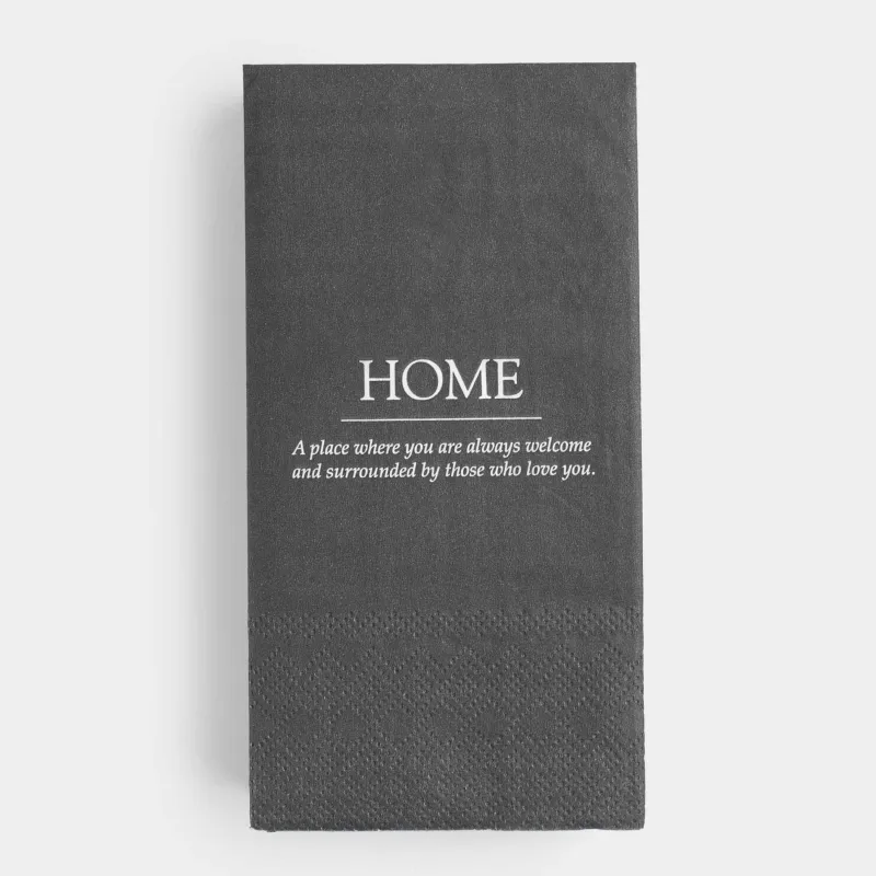 Paper napkins, 33x33 cm, 20 pcs, rectangular, black, Home, Course