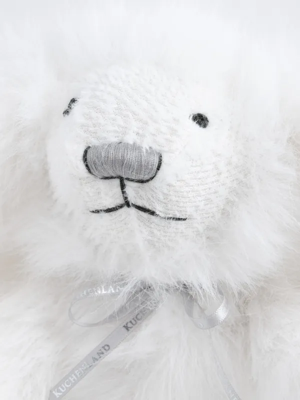 Toy, 37 cm, soft, with movable paws, polyester, light grey, Rabbit, Rabbit, image-3