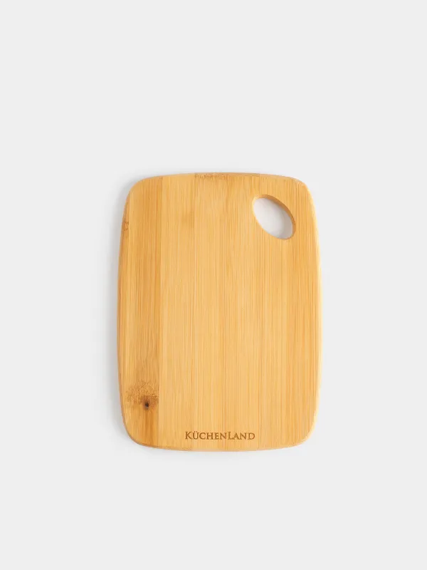 Cutting board, 20х15 cm, rectangular, rounded, bamboo, Bamboo, image-0