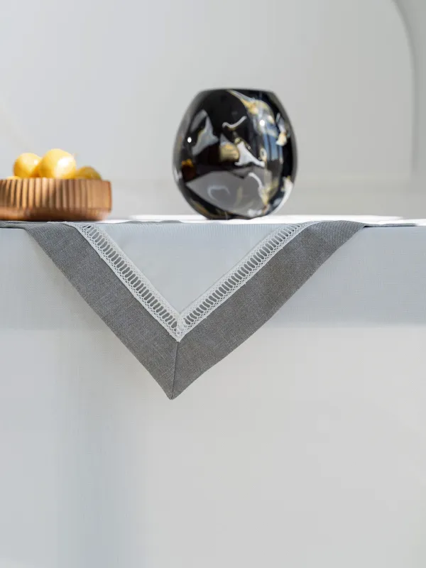 Placemat, 30x45 cm, 2 pcs, polyester, rectangular, white-gray, milkyy way, image-4