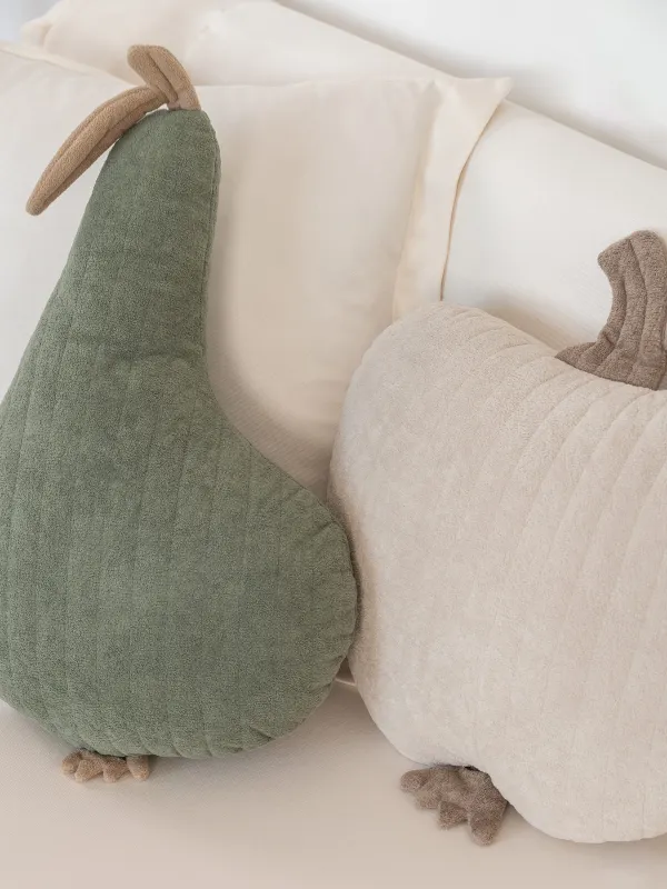 Decorative pillow, 33x60 cm, boucle, green, Pear, Boucle figure, image-4