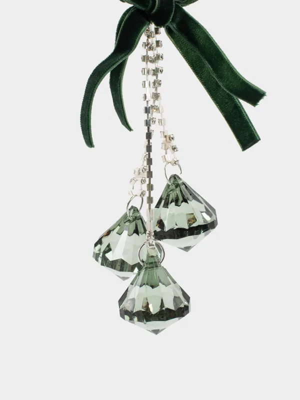 Christmas tree toy, 3 cm, acrylic, green, Crystals, Ice crystal, image-1