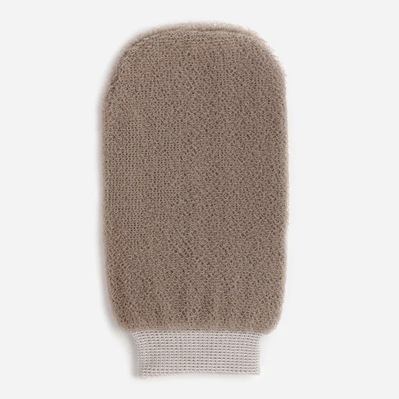 Body washcloth, 22x12 cm, exfoliating, polyethylene, beige, Showy