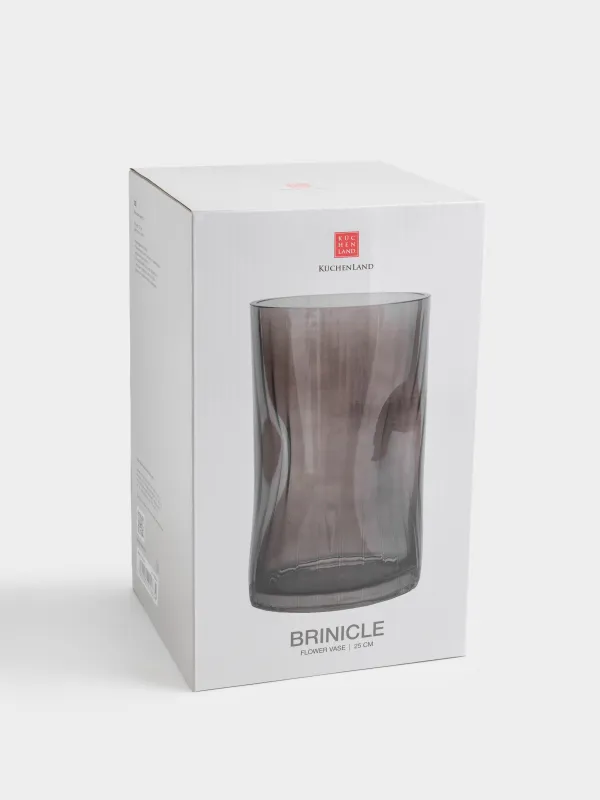 Flower vase, 25 cm, glass, color, Brinicle, image-5