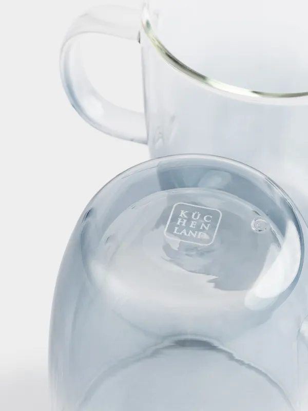 Mug, 440 ml, 2 pcs, glass B, gray gradient, Air gradient, image-3