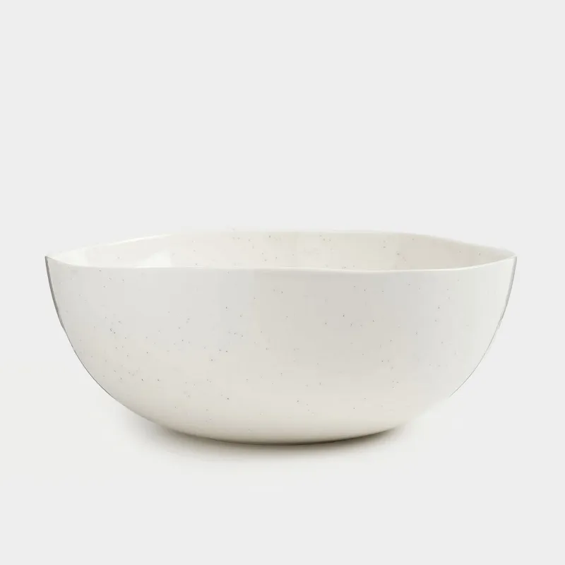 Salad bowl 22х9, ml, porcelain N, milk, Dots, Boho