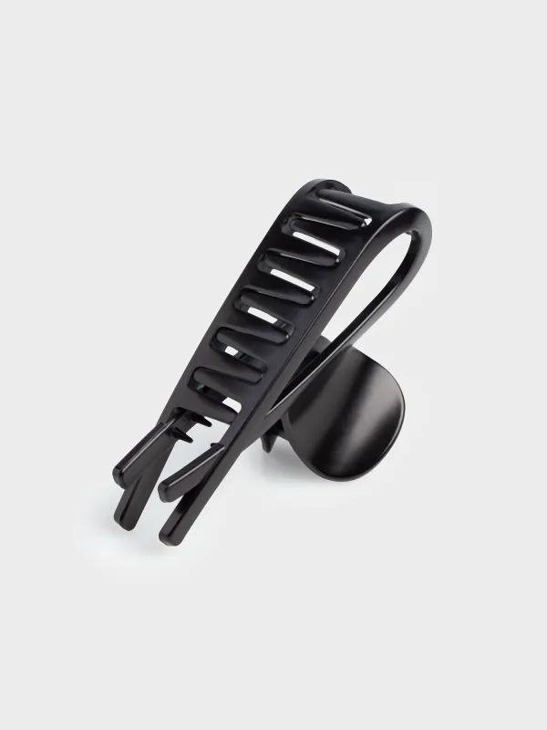 Hair clip, 11 cm, plastic, black, Crab, Hair basic, image-3