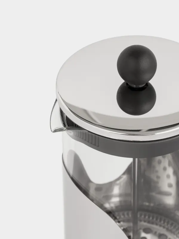 French press, 1 l, glass B / steel, Comfort, image-3