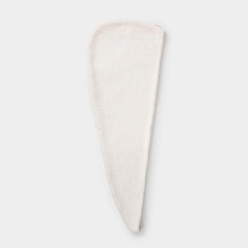 Towel-turban for hair, 59x20 cm, fleece, milk, Ratine, image-2