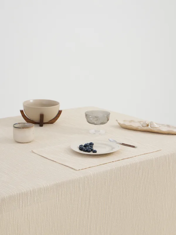 Placemat, 30x45 cm, cotton, rectangular, beige, Matting, Gunny lurex, image-1
