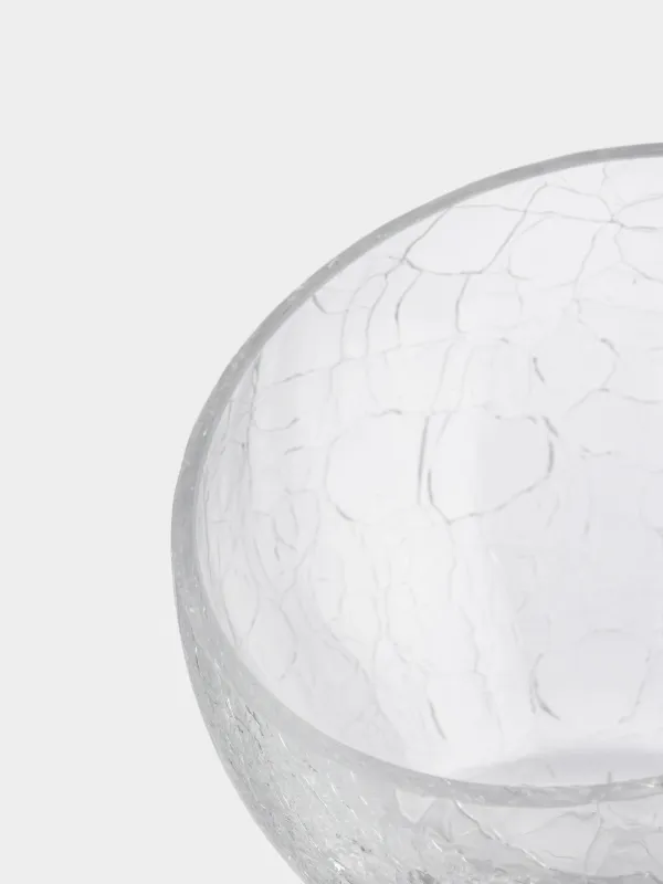 Candy bowl, 12x15 cm, glass, Craquelure, Ice, image-5