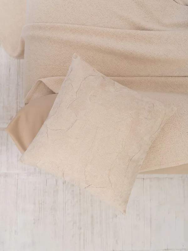 Decorative pillow, 45x45 cm, velvet, milky, Attitude, image-5