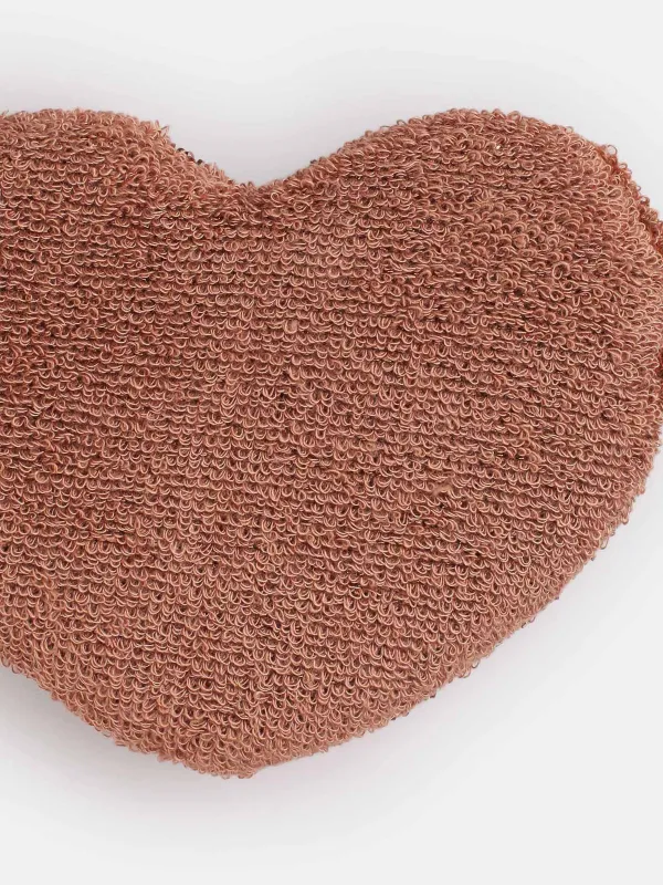 Dish washing sponge, 13x10 cm, double-stranded, polyester / foam, bronze, Heart, Clean, image-3