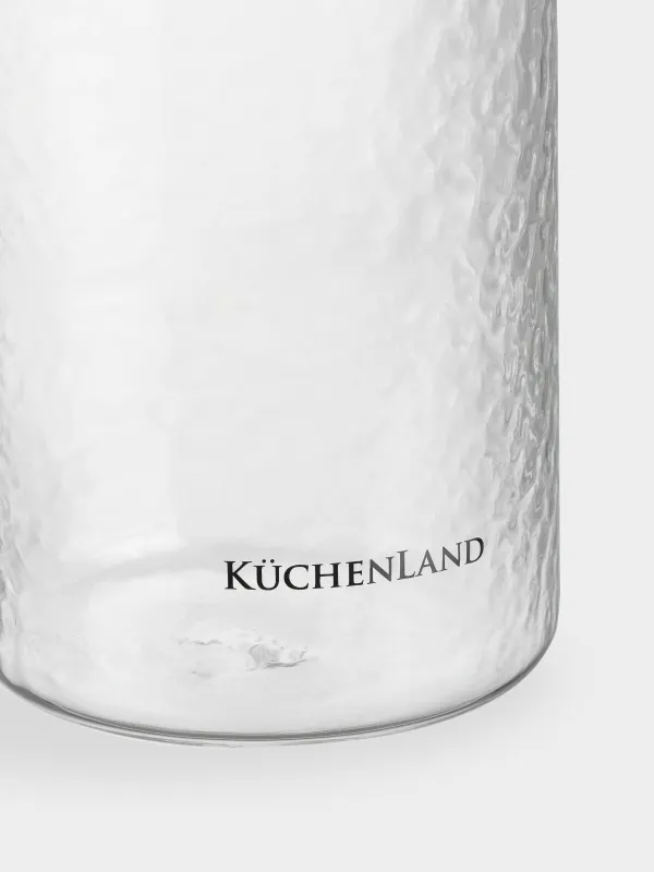 Beverage bottle, 1 l, glass B stopper, Made for sunny days, Ripply font, image-2