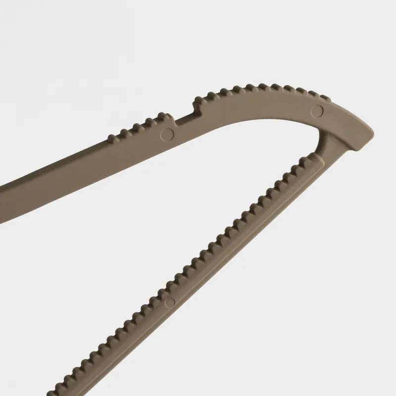 Children's hanger, 32 cm, 5 pcs, plastic coated, mocha, New house, image-2