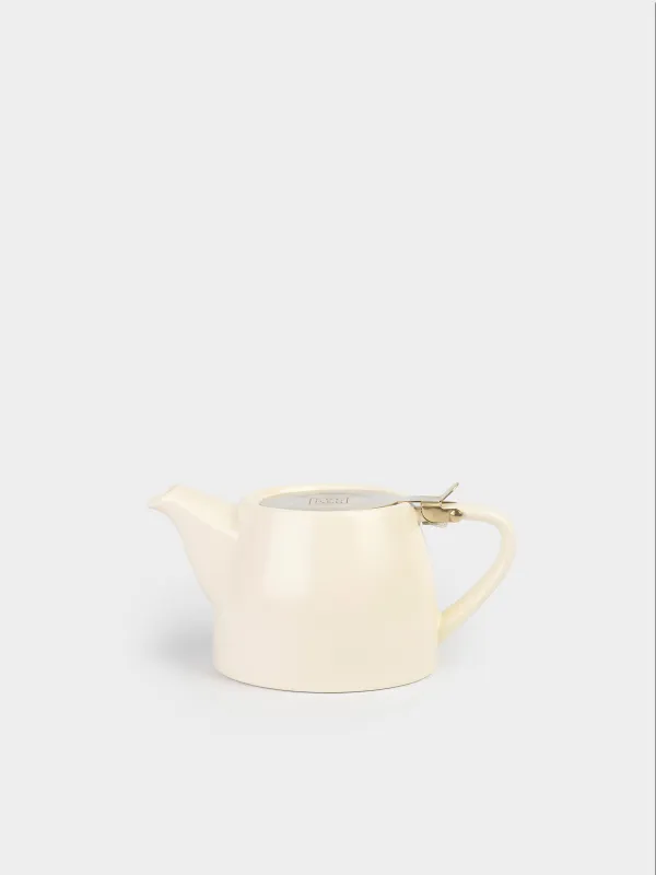 Teapot, 500 ml, ceramic / steel, milky-golden, Kettle ceramo, image-0