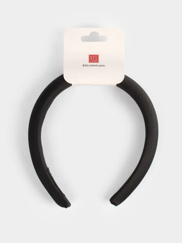 Hairband, 14x16 cm, polyester / plastic, black, Basic, image-4