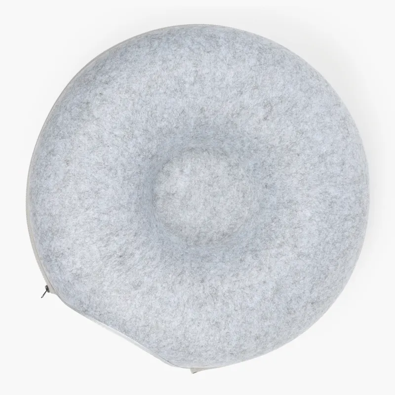Bed-house for cats, 50x50x20 cm, felt, round, gray, Favorite pet, image-2