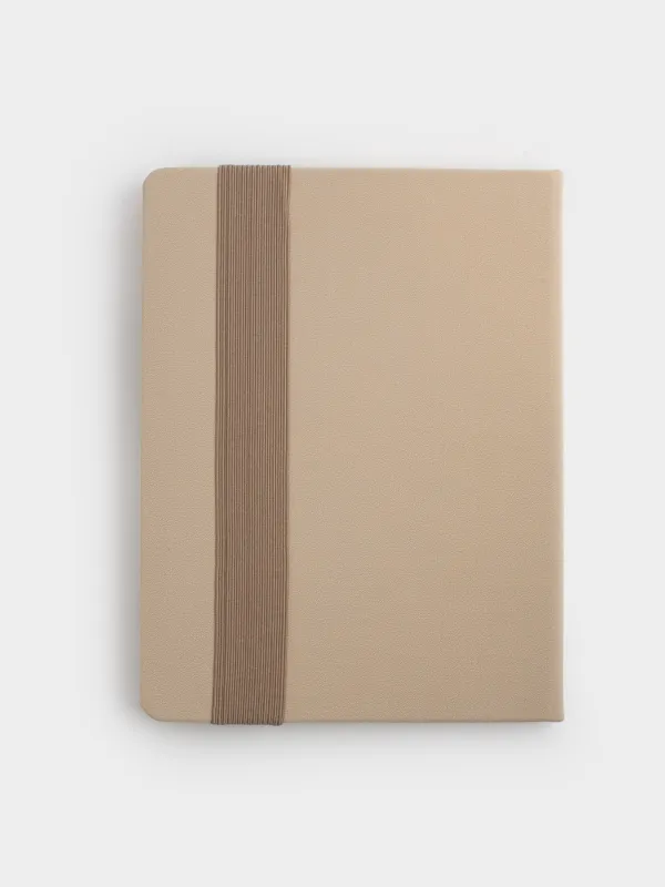 Notebook, with pen, 15x20 cm, 80 l, polyurethane, milky, B&G, image-3