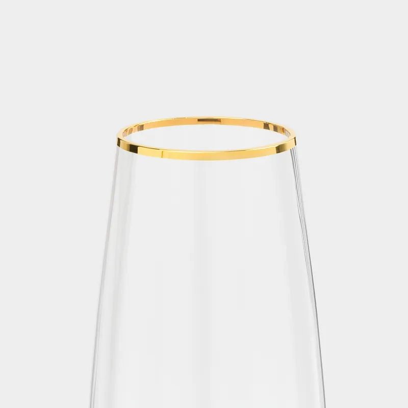 Drinking glass, 210 ml, 2 pcs, glass R, with golden edging, Filo R gold, image-2