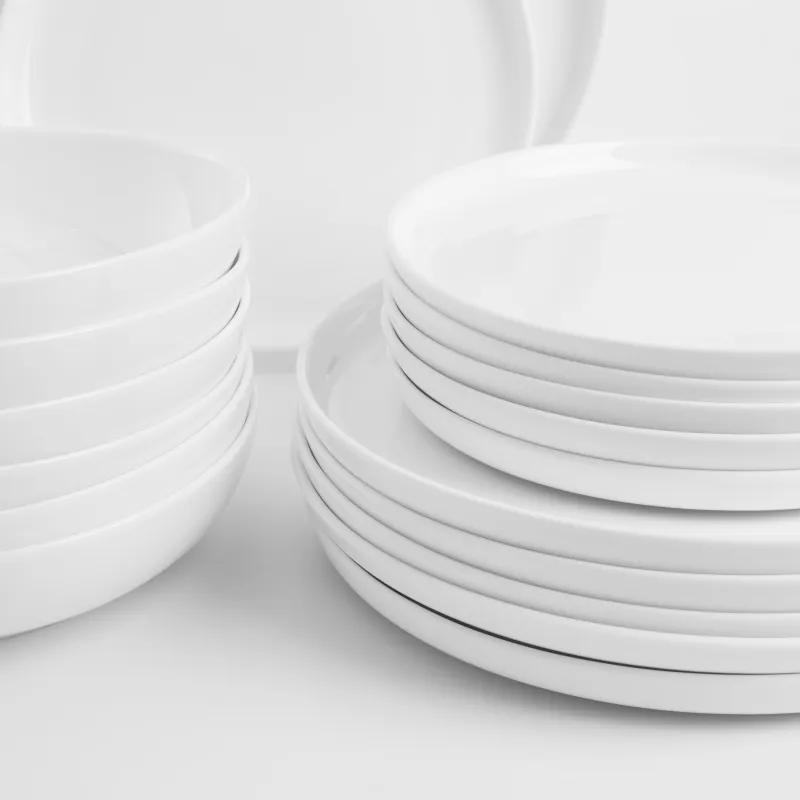 Dining set, 6 pers, 18 pr, porcelain F, white, Ideal white, image-2