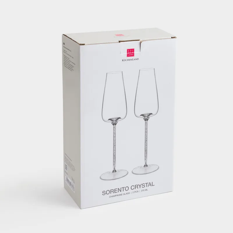 Drinking glass, 270 ml, 2 pcs, B glass / rhinestones, Sorento crystal, image-4