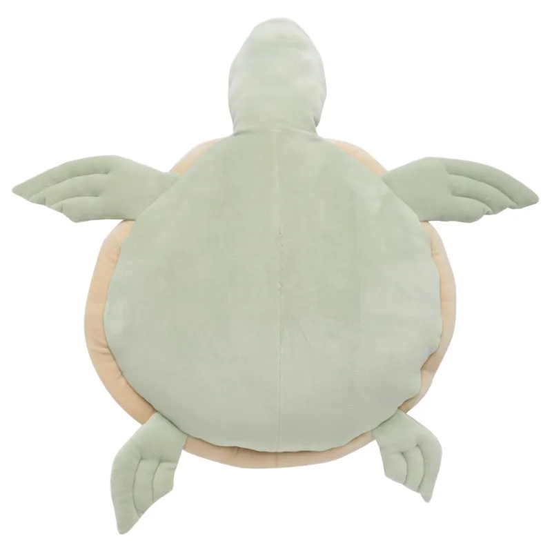 Decorative pillow, 50 cm, spandex, brown-green, Turtle, Aquatic animals, image-1