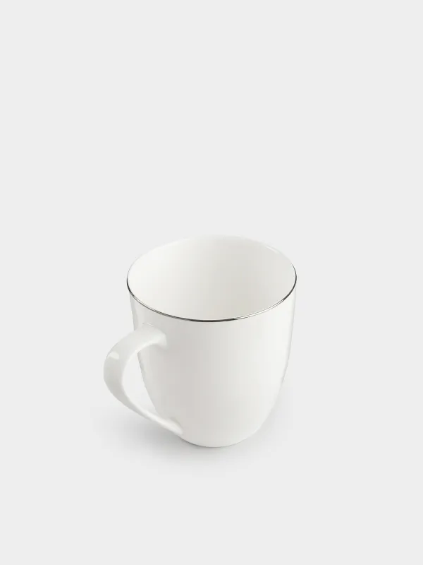 Mug, 450 ml, 6 pcs, porcelain F, white, Ideal silver, image-3