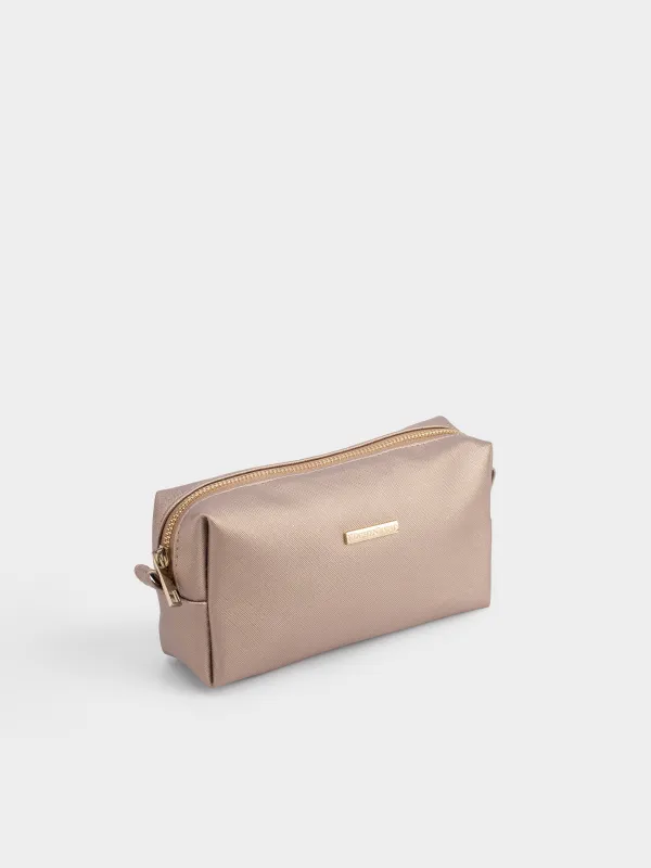 Cosmetic bag, 20x10 cm, PVC, golden, Beauty, image-4