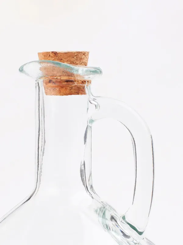 Oil or vinegar container, 350 ml, Glass / cork, Clear cork, image-1