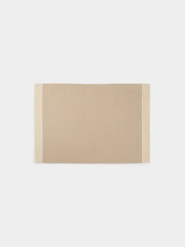 Placemat, 30x45 cm, PVC, rectangular, white-sand, Stripes, Solid, image-0