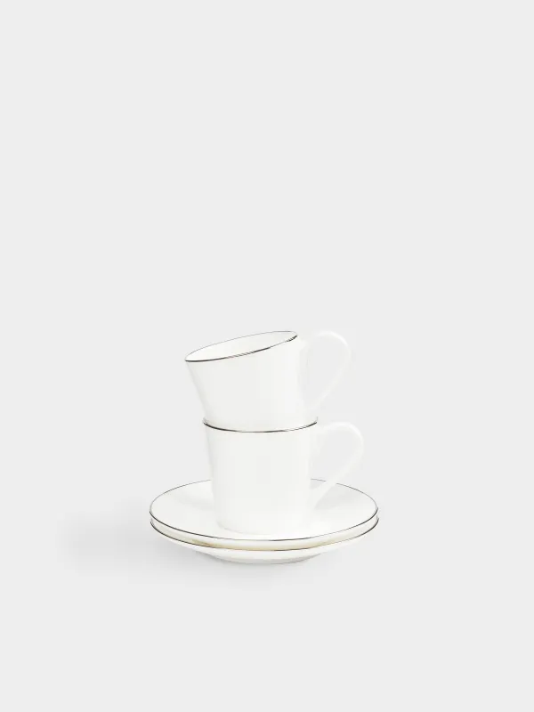 Coffee pair, 2 pers, 4 pr, 90 ml, porcelain F, Antarctica, image-0